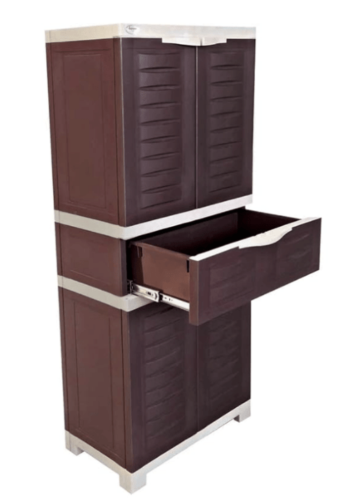 Supreme Fusion-02 MDR Center Drawer Storage Cupboard,Brown&Beige - Image 4